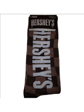 4 / $25 Hersheys Chocolate Bar Novelty Socks Brown Graphic Crew Socks
